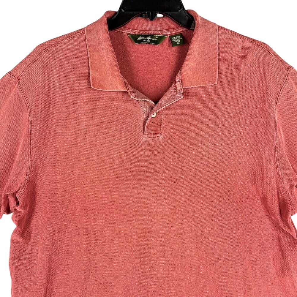 Eddie Bauer Broken In Shirt Mens‎ XL Red Rugby Business Casual Cotton Everyday